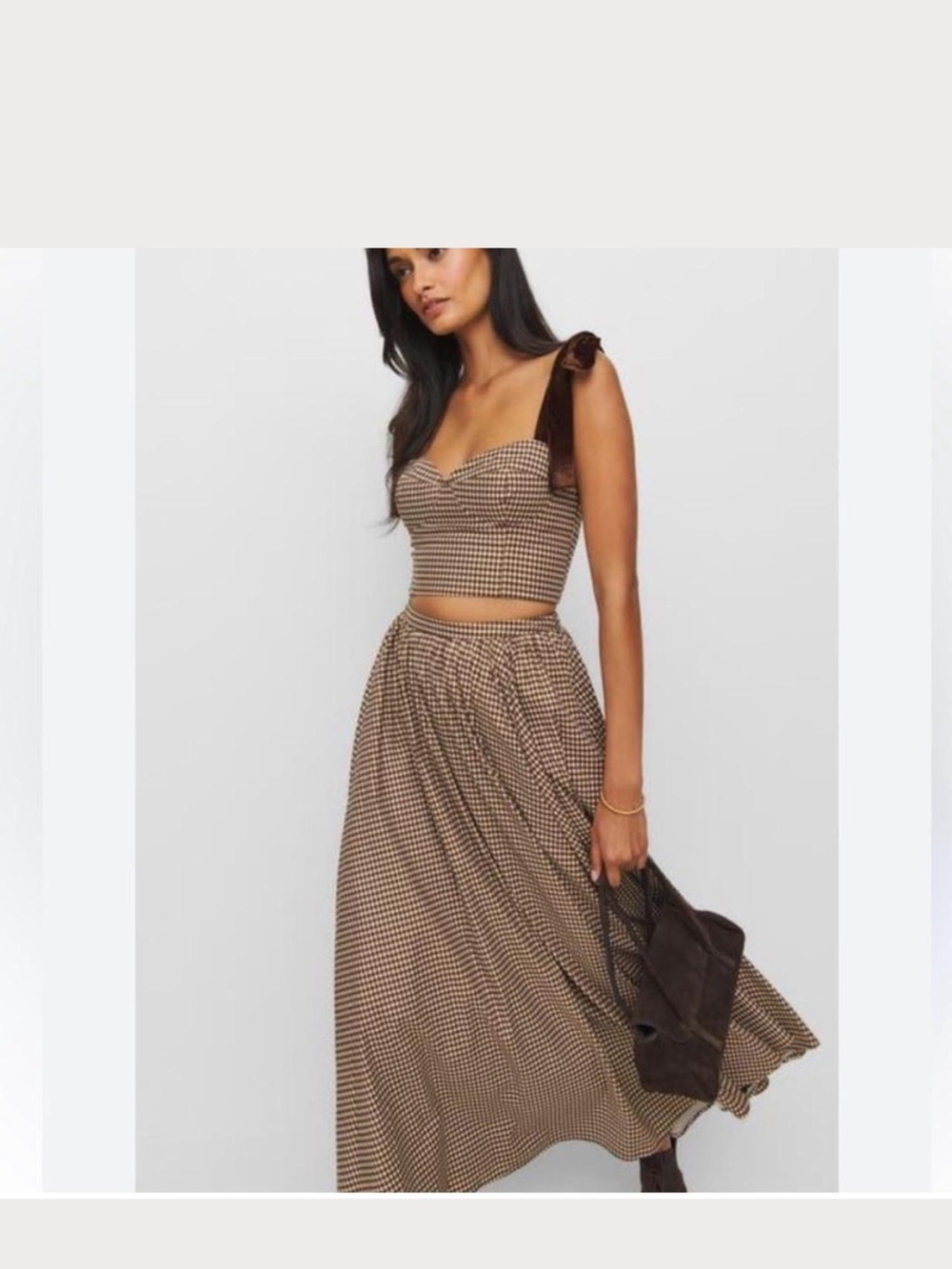 Reformation X Kacey Musgraves Magnolia Two Piece Set Crop Top/Skirt - 4 - Picture 2 of 12